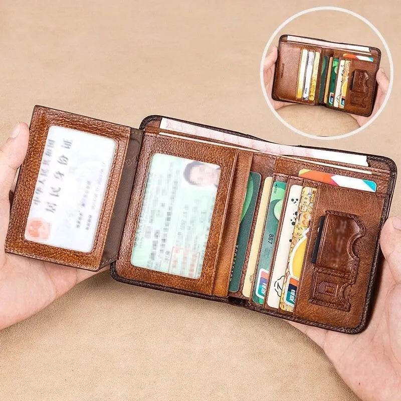 Anti-Theft Leather Wallet